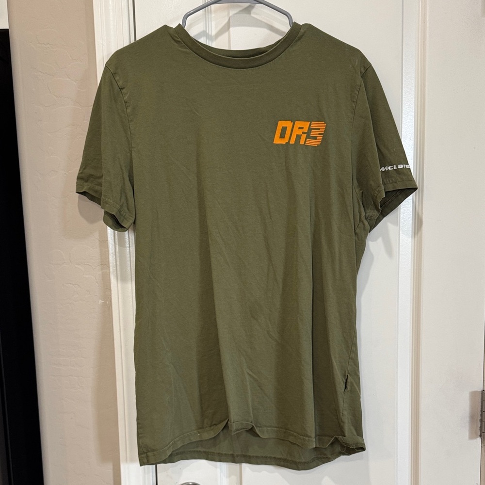 DP3 Daniel Riccardo Olive Green Short Sleeve Men's Tee / A2 - Picture 1 of 6